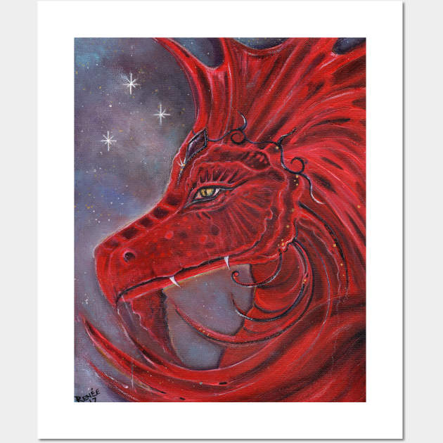 The Red Dragon By Renee L Lavoie Wall Art by ReneeLLavoie